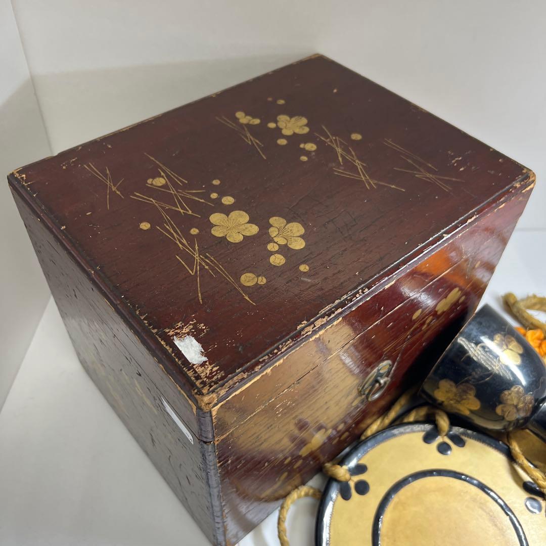 専用　蒔絵小鼓　箱付　東Y7-1211①トヒチサ