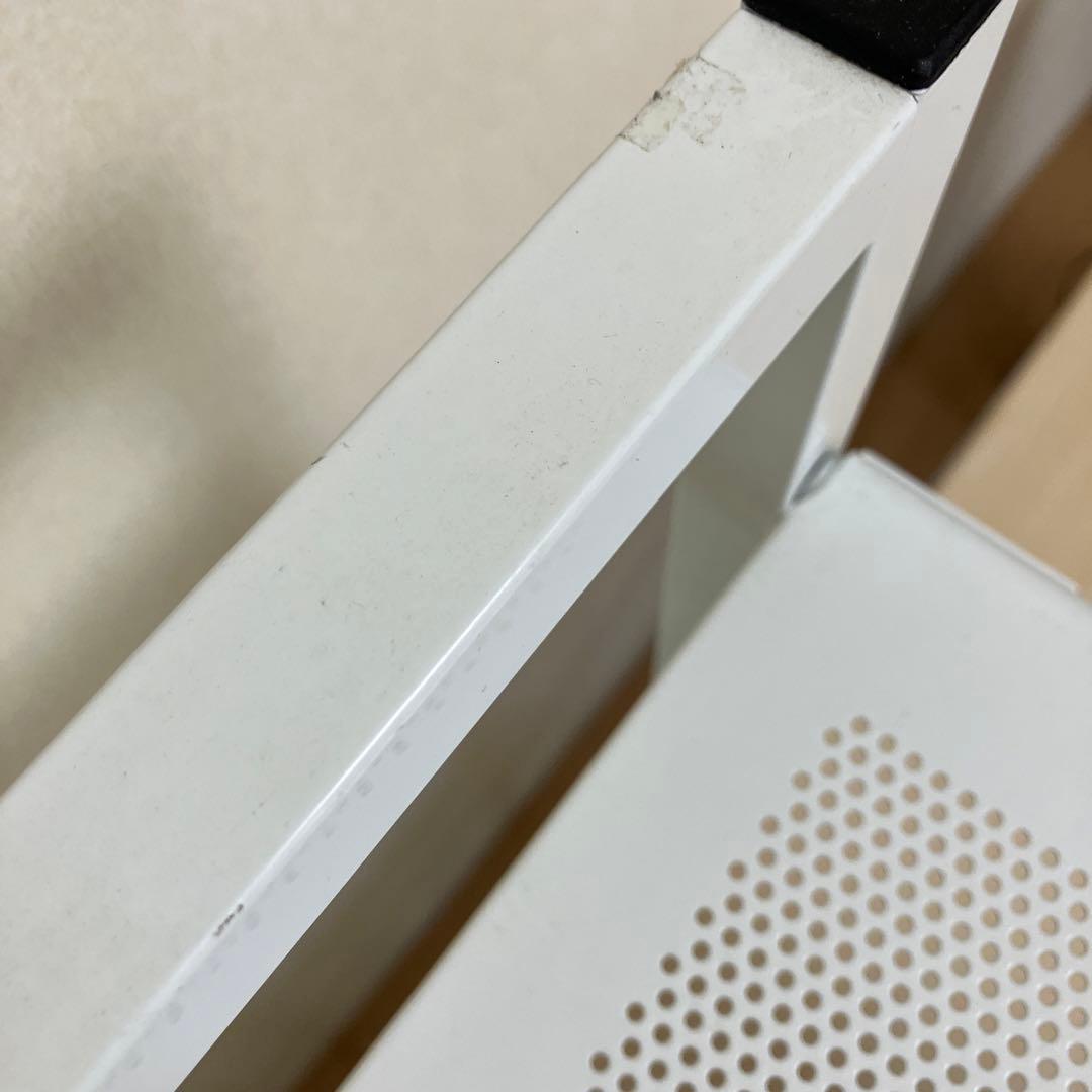 LOWYA ホワイト棚付きパソコンデスク