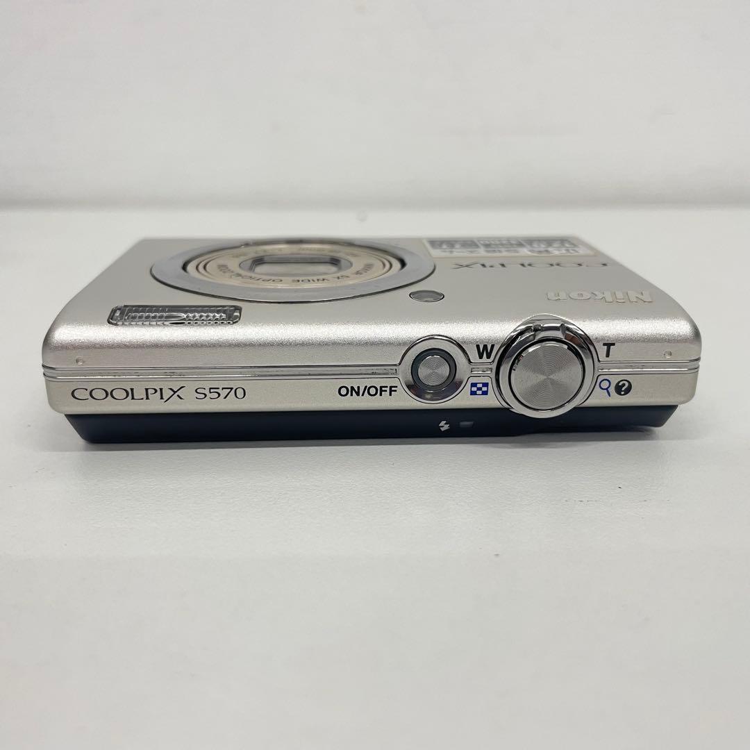 【動作品】 Nikon Coolpix S570 ニコン デジカメ シルバー