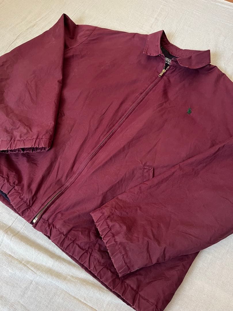 90s polo Ralph Lauren スウィングトップ　小豆色　短丈