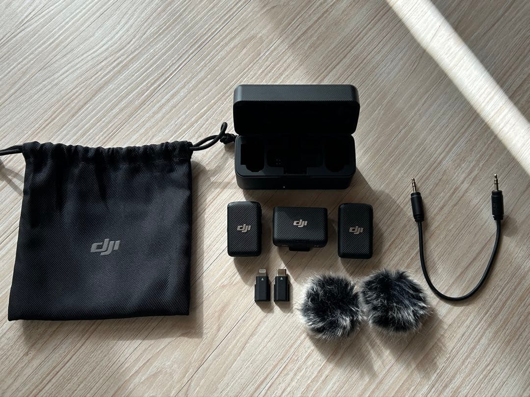 【極美品】DJIMicワイヤレスマイクセット 2TX + 1RX + 充電ケース