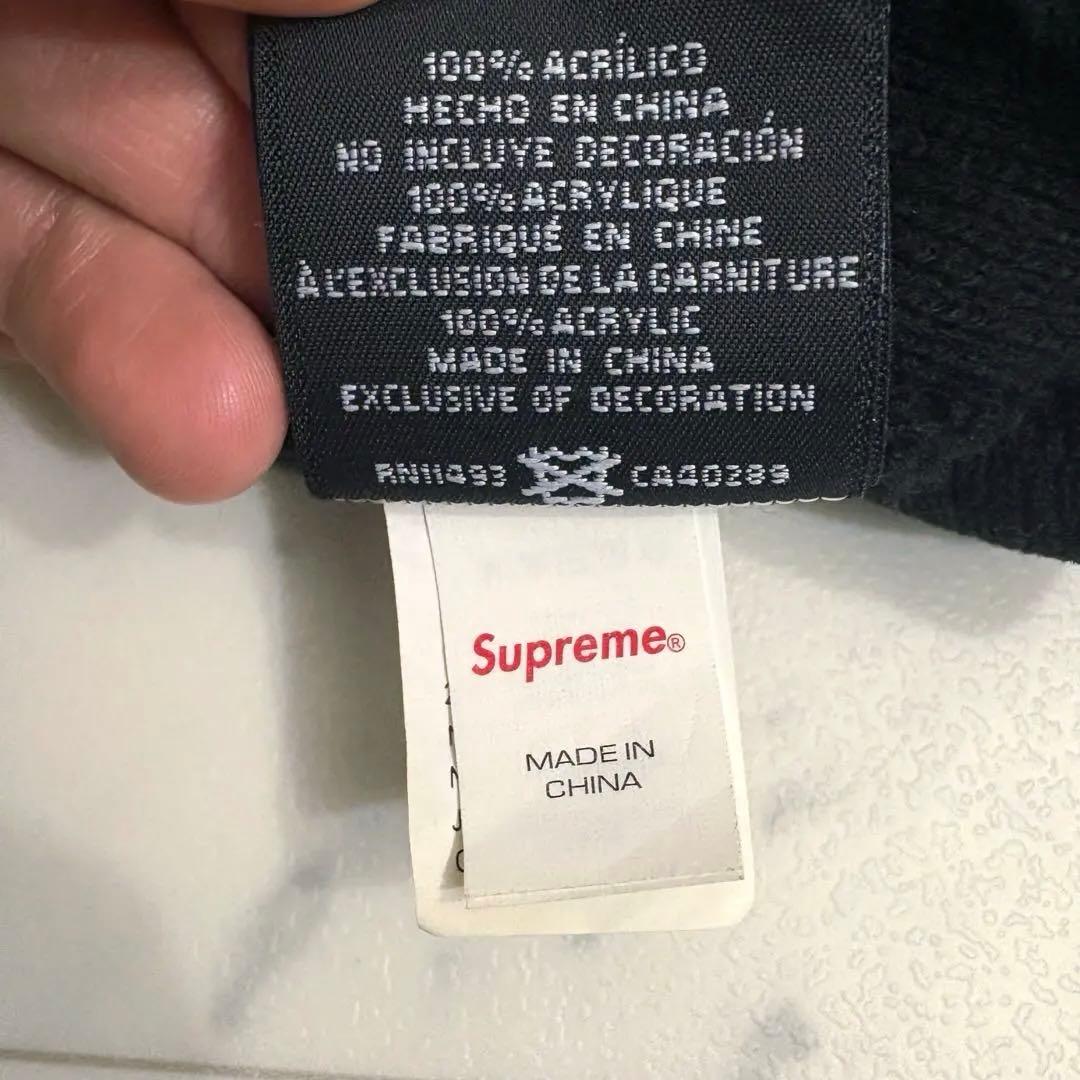 【希少】【美品】Supreme x New EraデビルSビーニー黒ニット帽