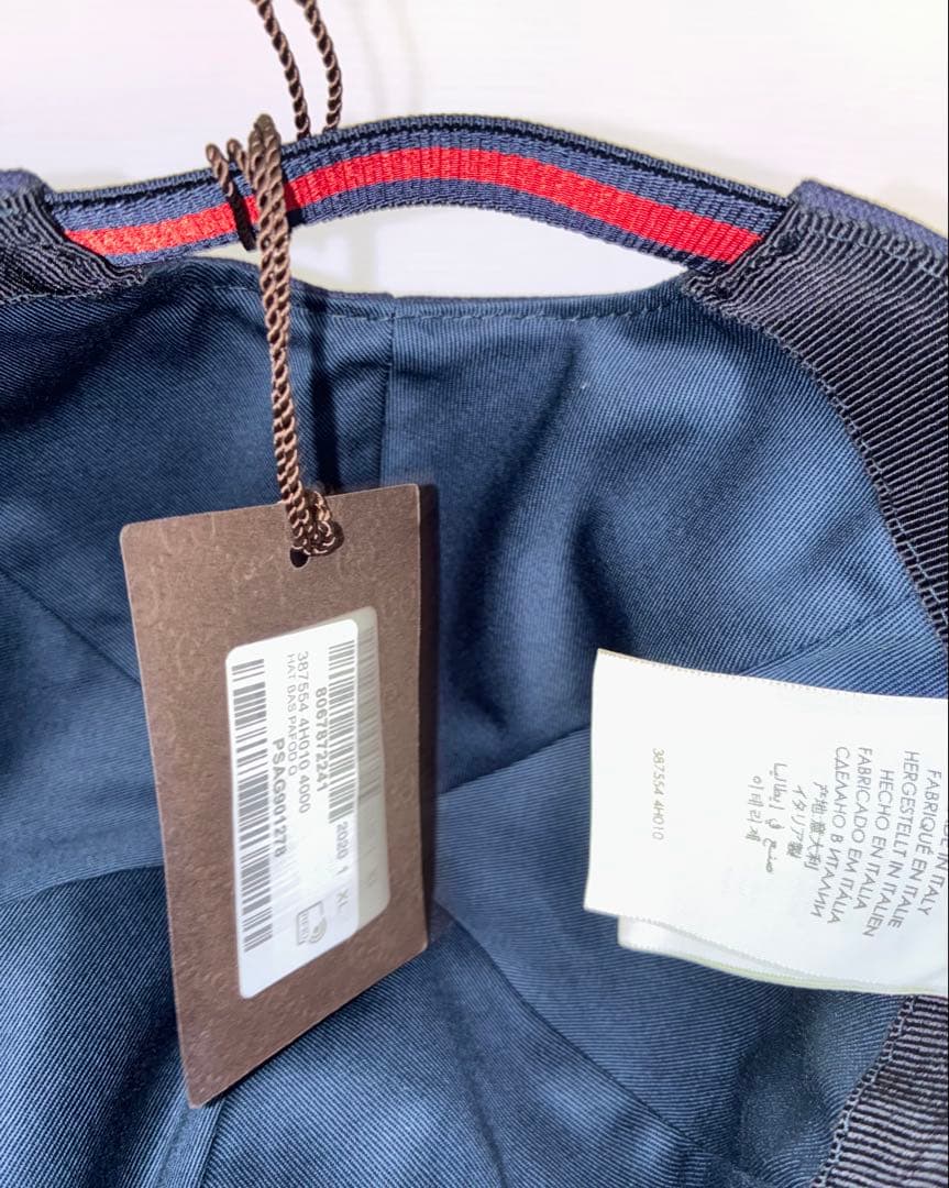Gucciベースボールキャップ ネイビー