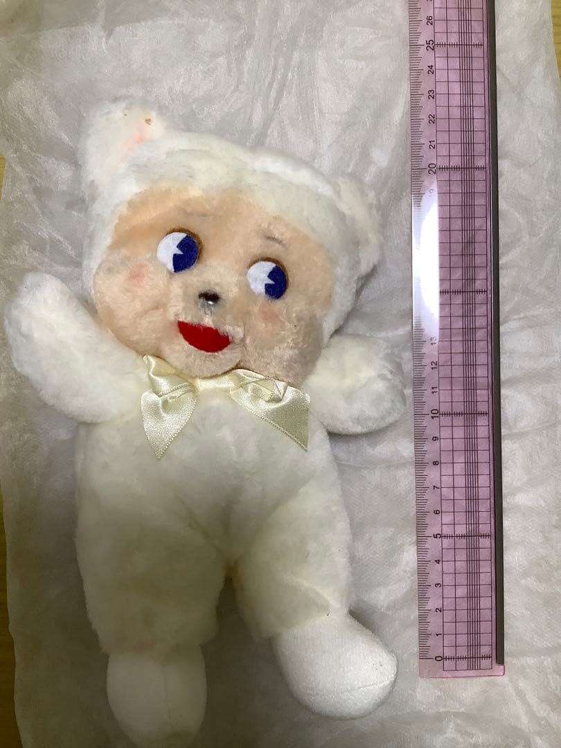 【非売品】文明堂 カンカンベア ぬいぐるみ 約20cm 昭和レトロ 当時物