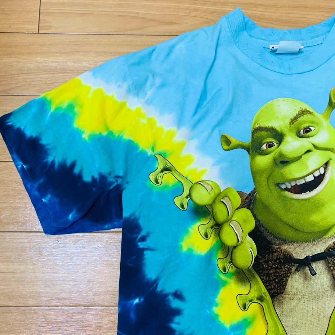 【USA製、美品】 シュレック タイダイ シングルステッチ　Tシャツ　L