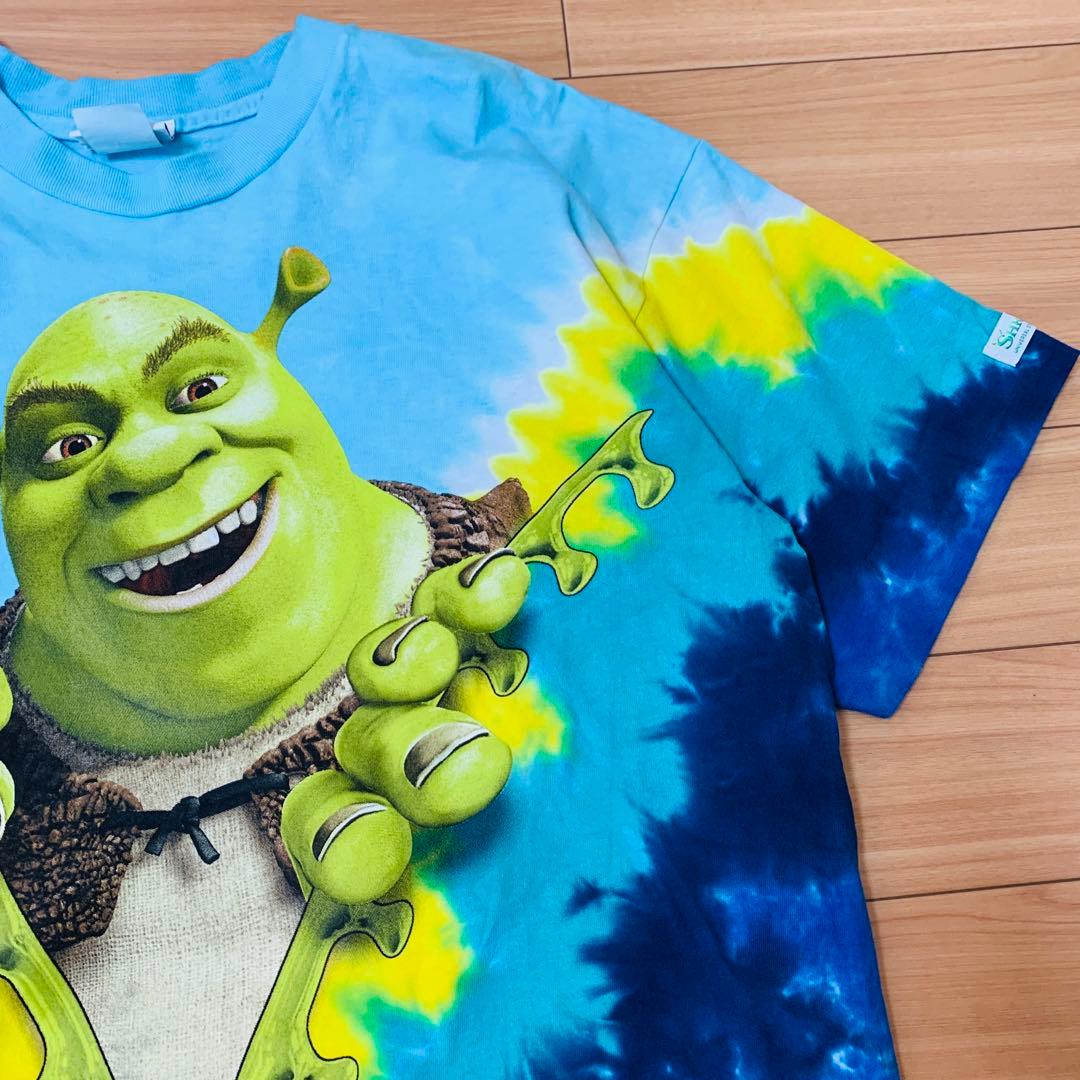 【USA製、美品】 シュレック タイダイ シングルステッチ　Tシャツ　L