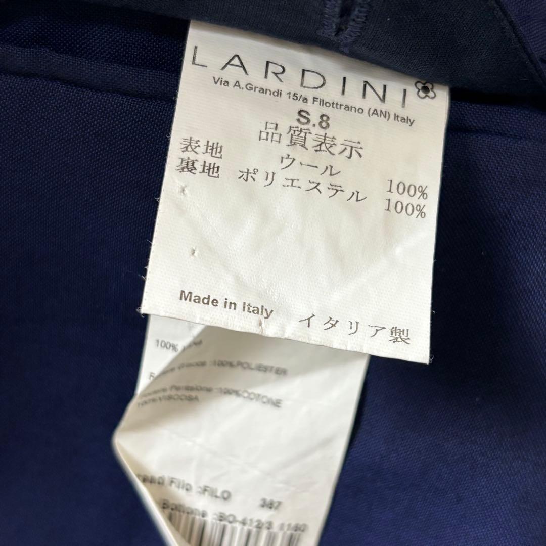 LARDINI テーラードジャケット ウール100% アンコン ネイビー 46