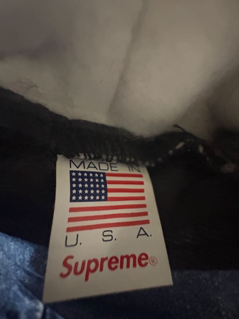 Supreme ブラック ナイロンキャップ