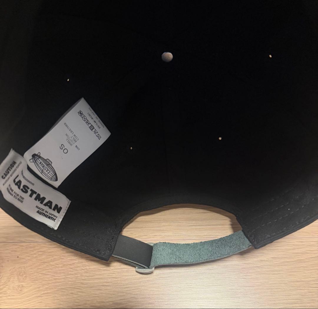 LASTMAN CAP ラストマンロゴ キャップ 帽子 BLACK ブラック