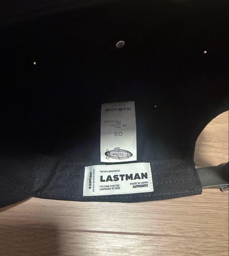 LASTMAN CAP ラストマンロゴ キャップ 帽子 BLACK ブラック