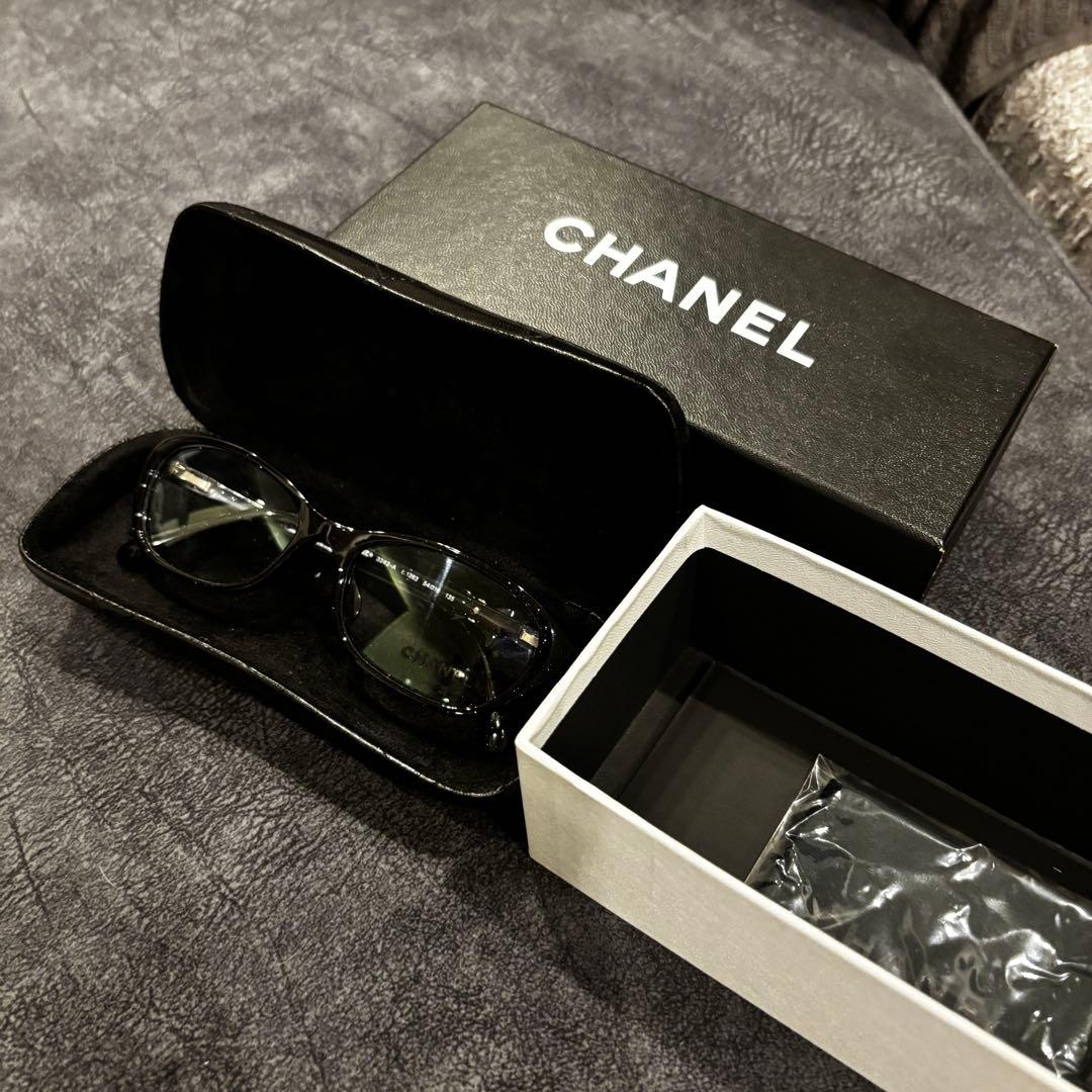 CHANEL メガネ ココマーク リボンラメ