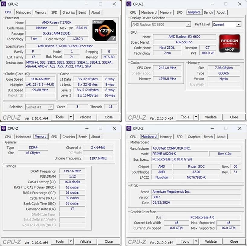 ゲーミングPC/Ryzen7 3700X/RX6600/メモリ16G/送料無料