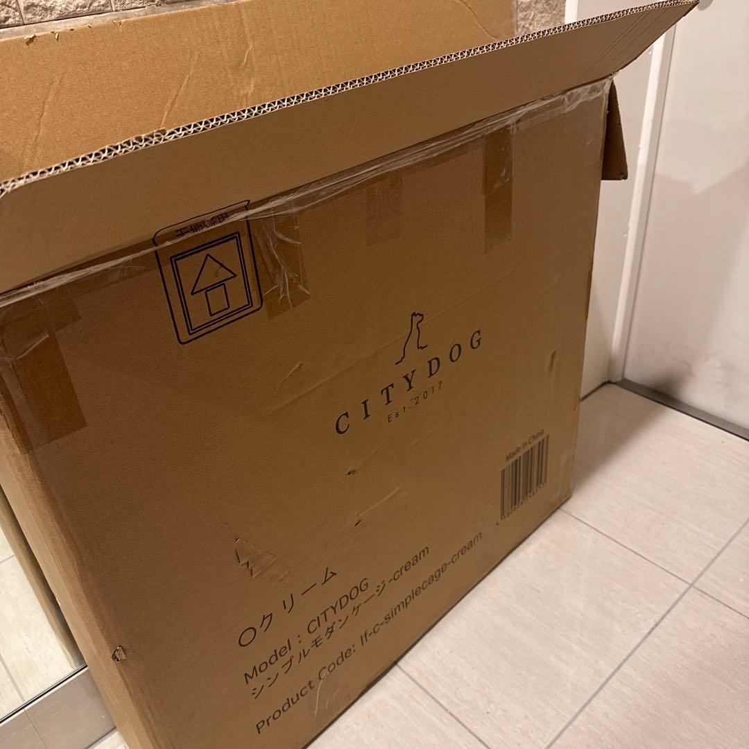未使用☆city dog シティドッグ　シンプルモダンケージ　クリーム（新色）
