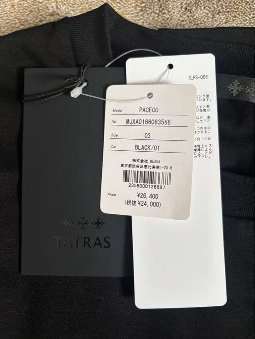 新品 TATRAS タトラスPACECO パセコ Tシャツ 03 L サイズ