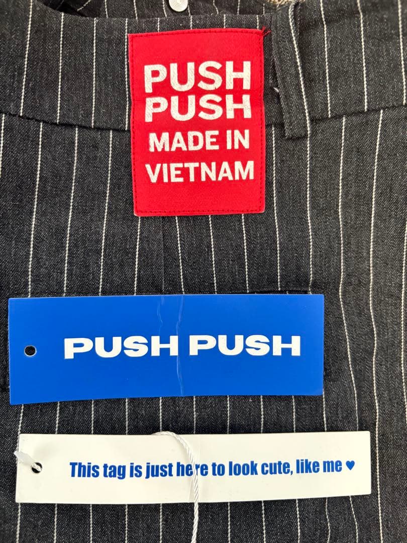 PUSH PUSH ストライプ ワイドパンツ M
