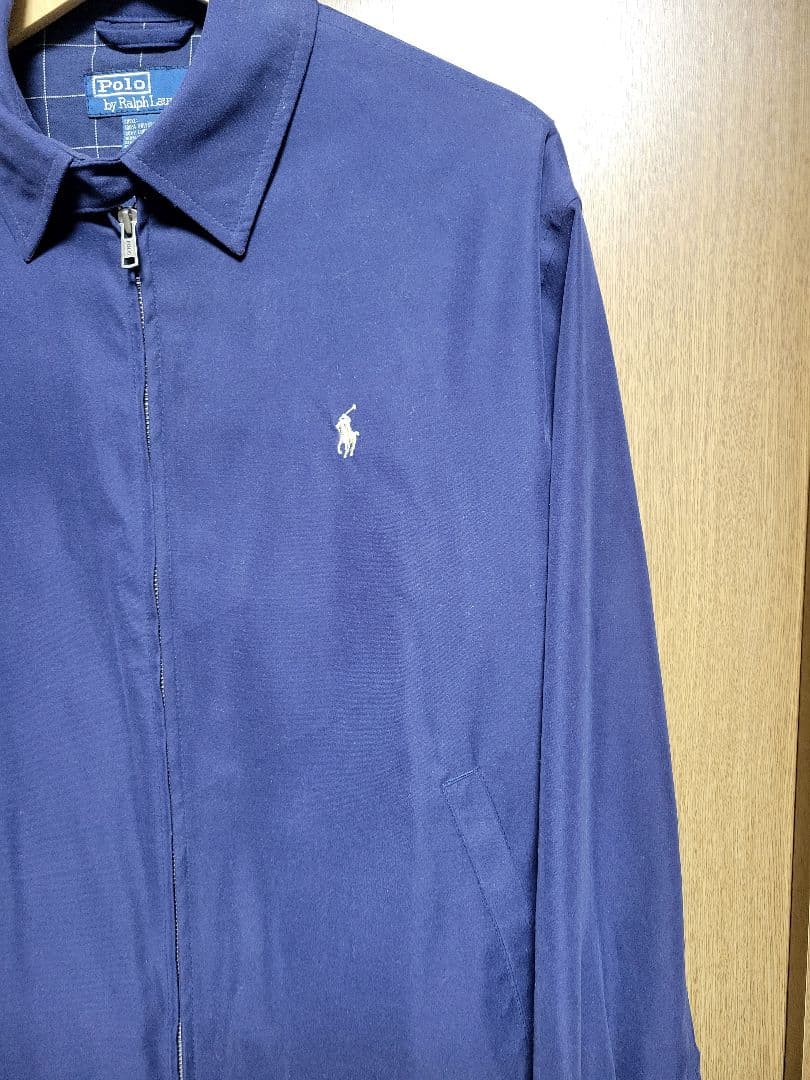 【美品】ラルフローレン スイングトップ ネイビー S 色褪せなし チェック裏地
