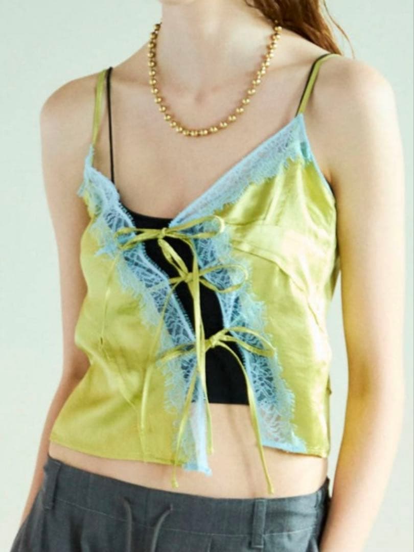 トップス LaceDocking Satin Camisole maisonspecial