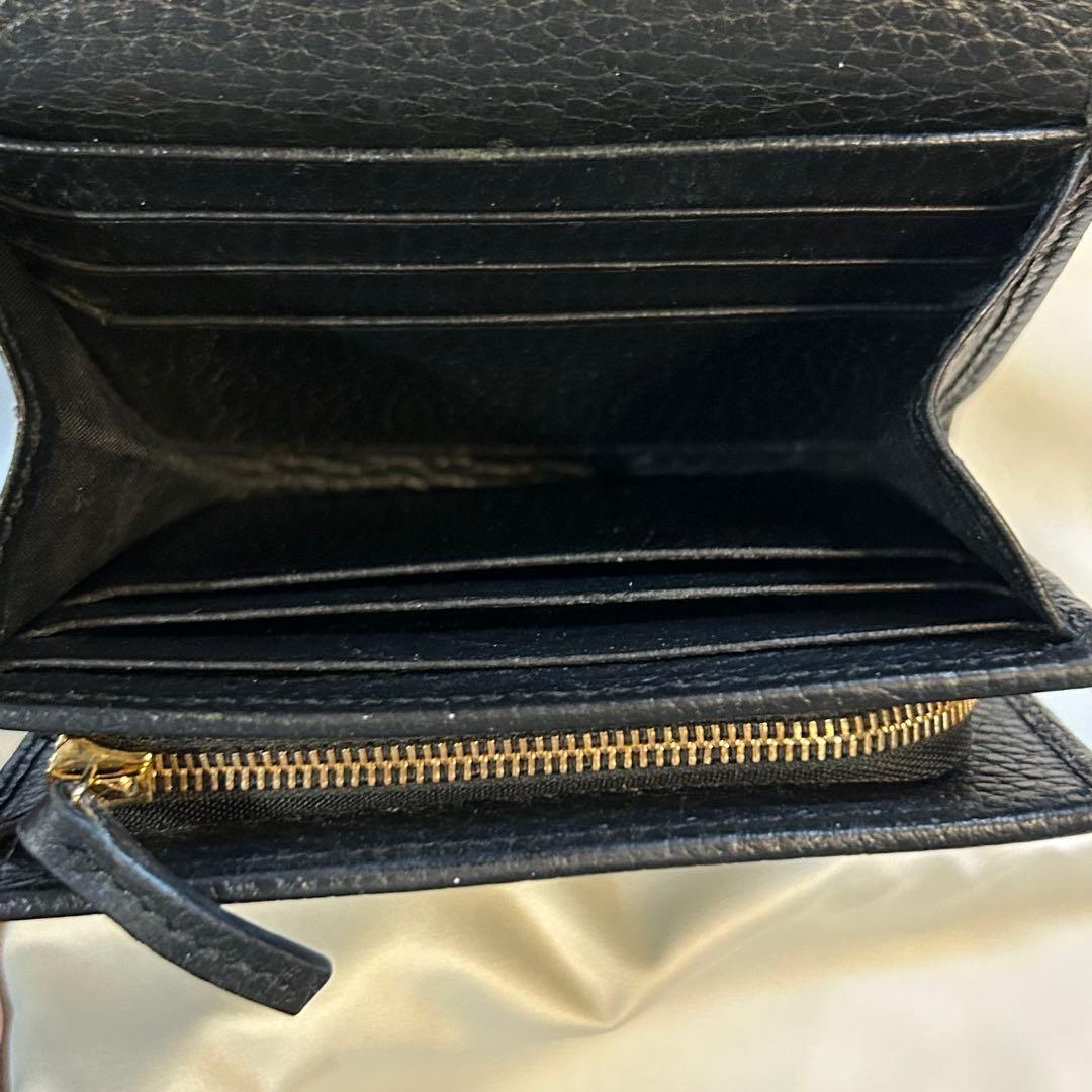GUCCI GGマーモント 二つ折り財布 ブラック