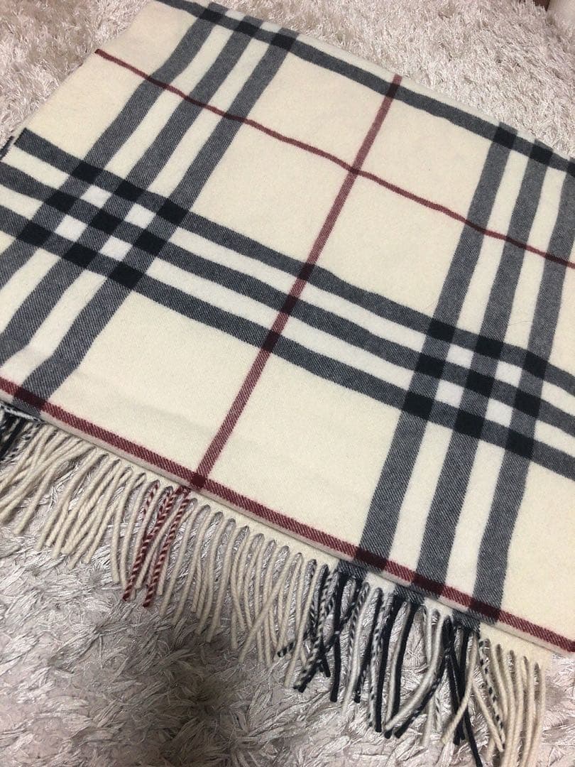 バーバリー　Burberry ワイドチェックカシミヤスカーフ　マフラー　ストール