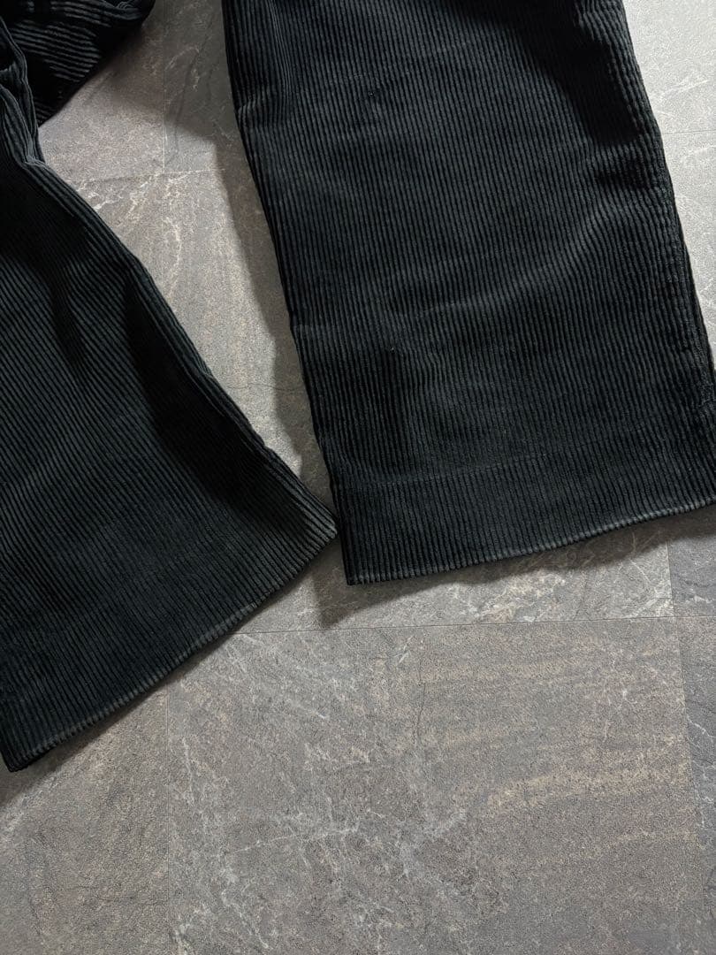 パンツ 00s old baggy fade black corduroy slacks
