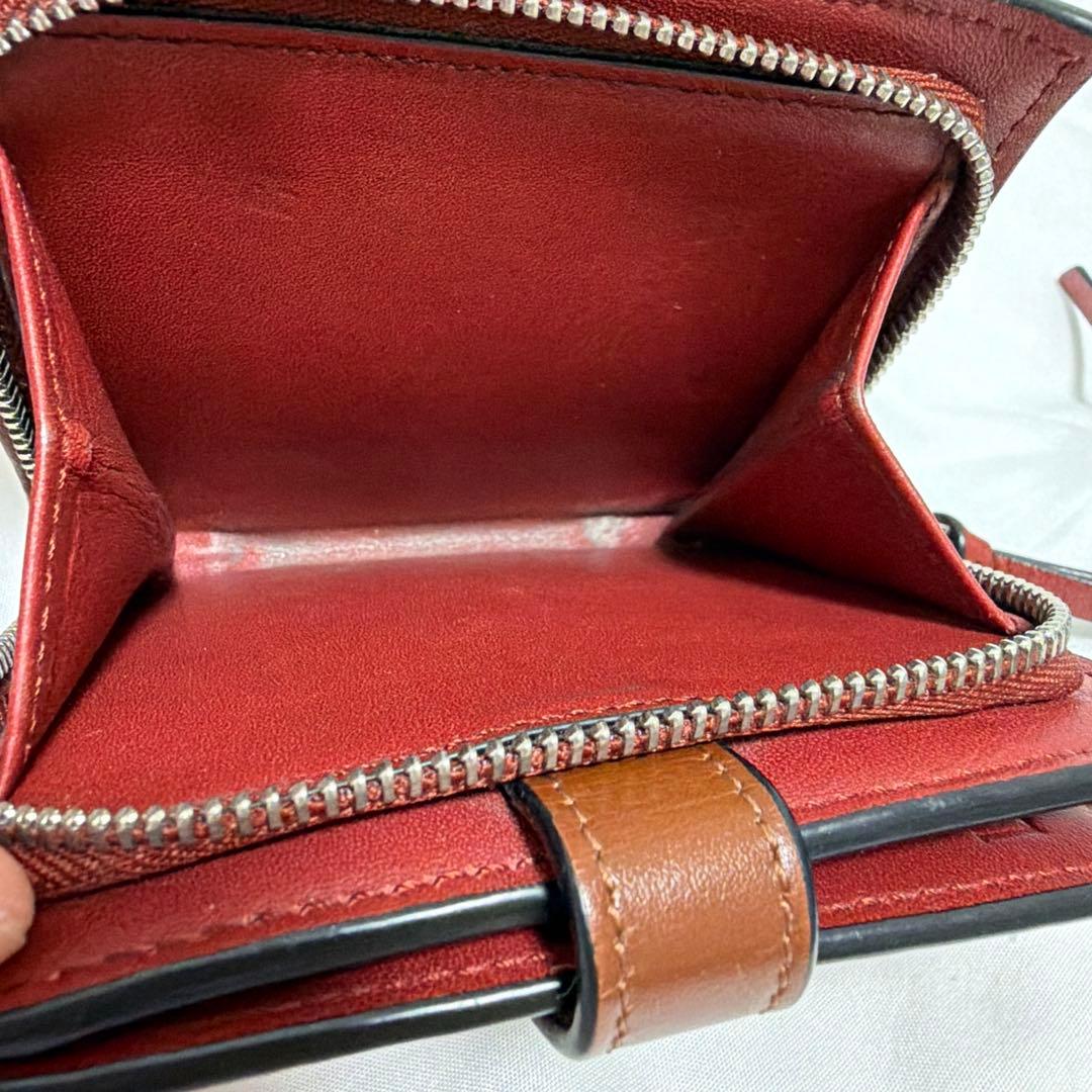 正規品　LOEWE 折り財布 コンパクトジップウォレット ソフトグレインカーフ