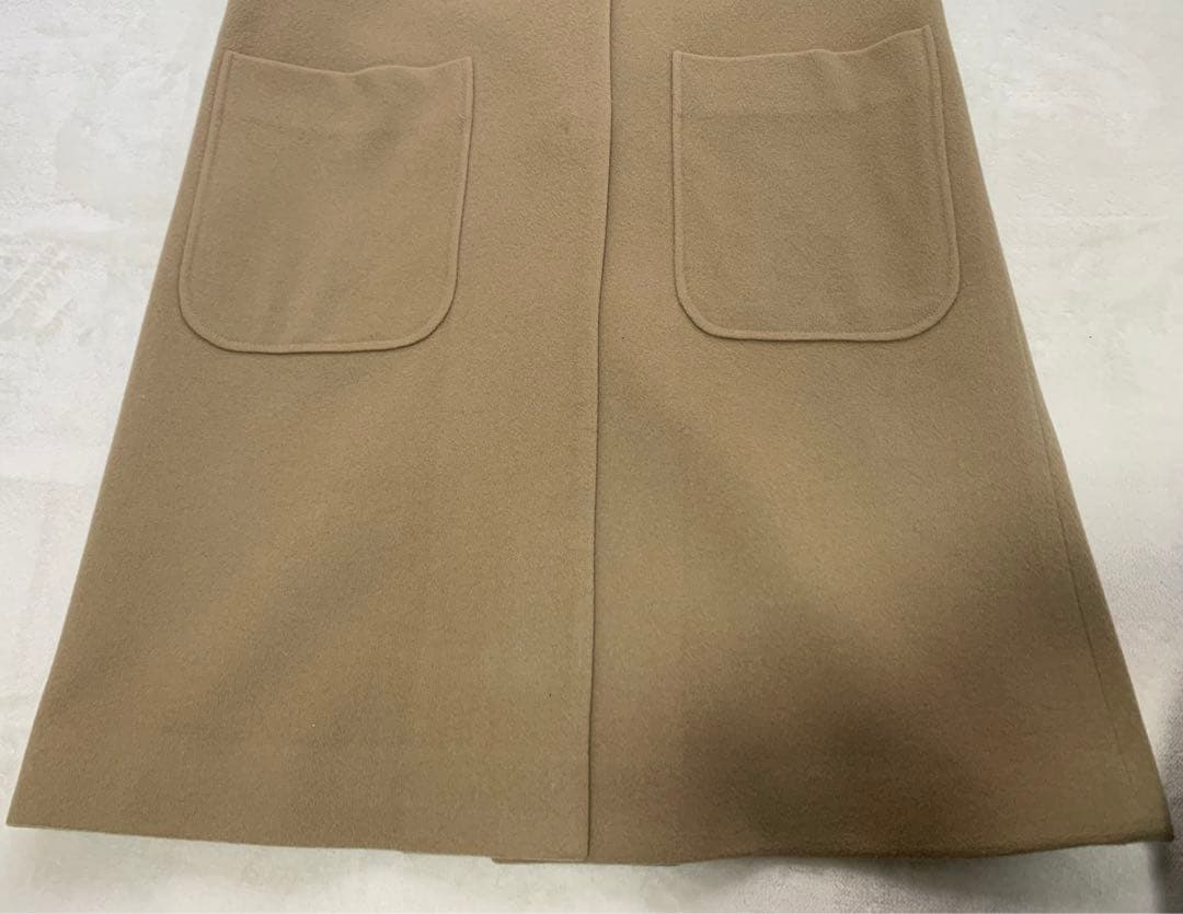 【定価9万】Theory luxe ウール ノーカラーコート ベージュ（M）