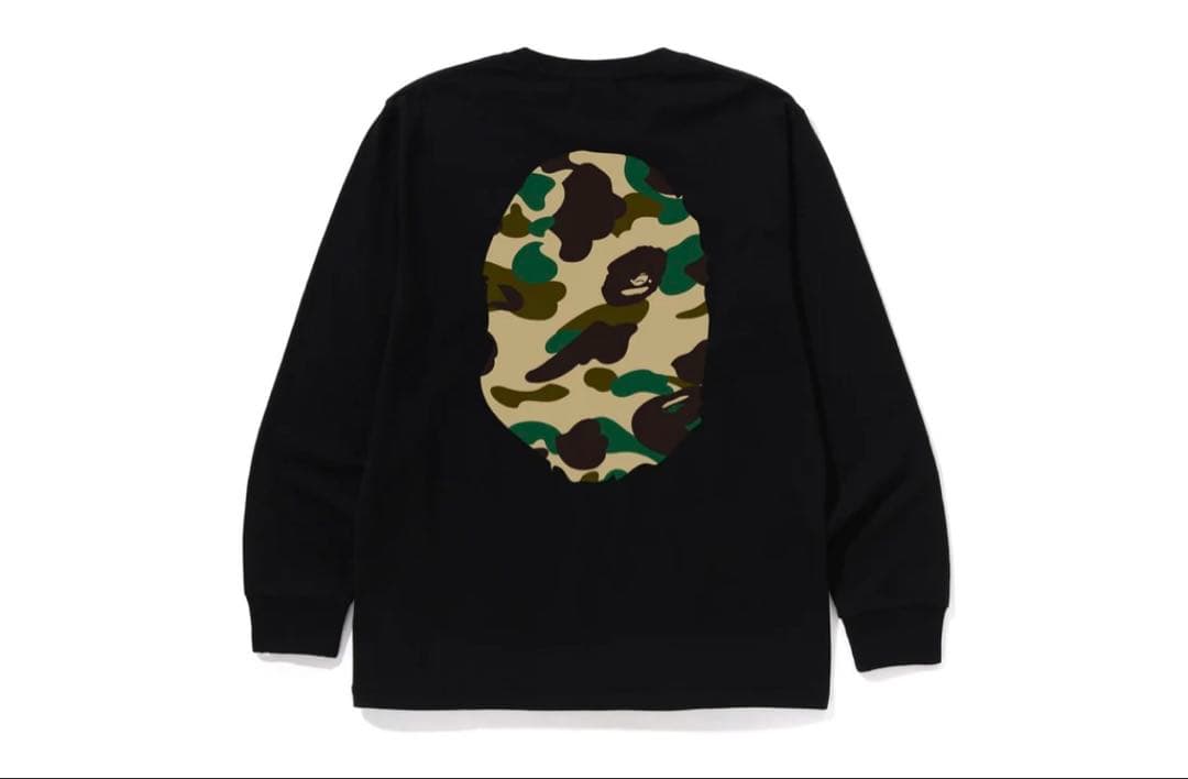 トップス BAPE 1ST CAMO BIG APE HEAD LS TEE