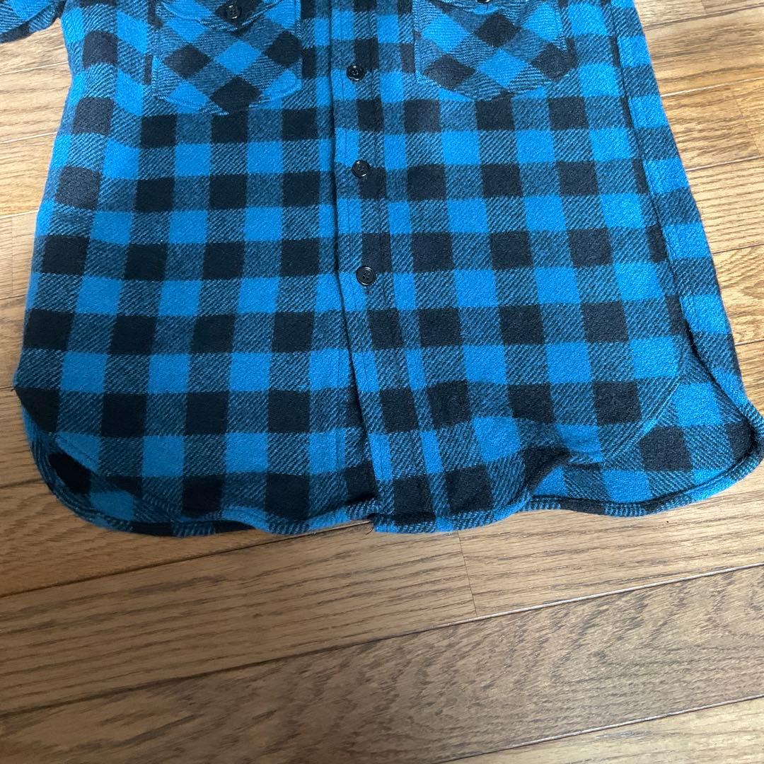 LL bean 70s 80s ブロックチェックウールシャツ　ビンテージ　M