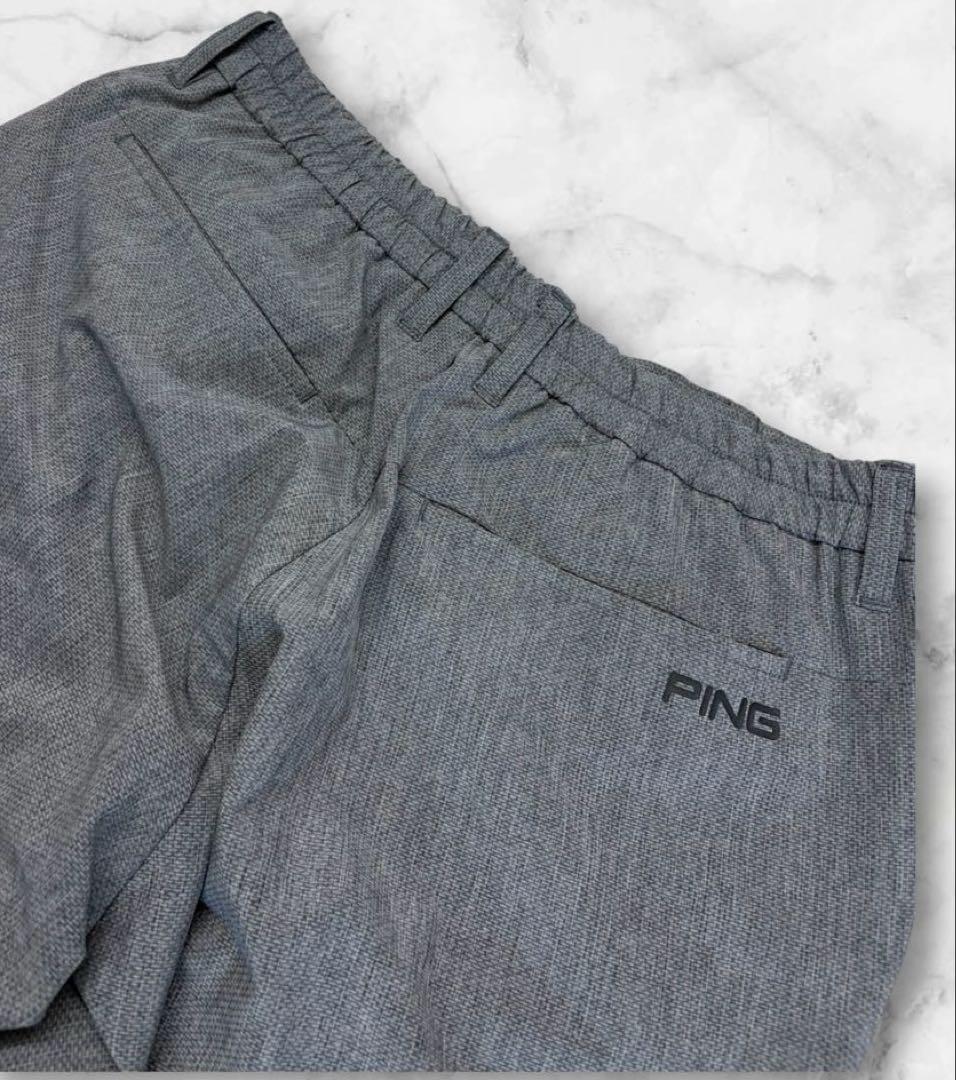 美品✨ピン　ゴルフ　吸水 速乾 軽量 ナイロンリップストレッチパンツ　LL