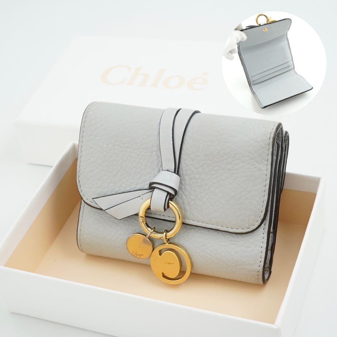 ✨極上美品・箱付き✨　Chloe クロエ　三つ折り　アルファベット　Cチャーム