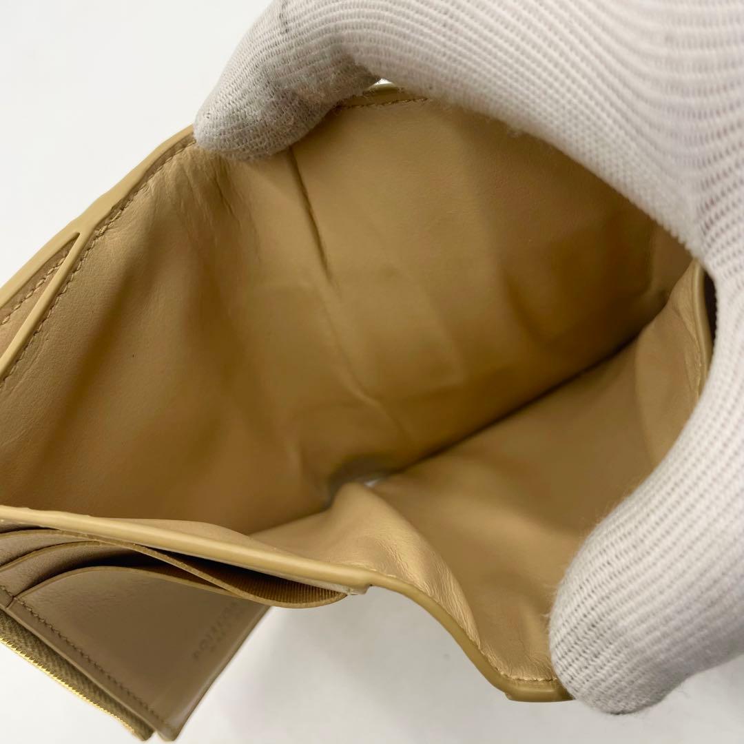 極美品✨ボッテガ カセット クロコダイル プラリネ コンパクトウォレット折り財布