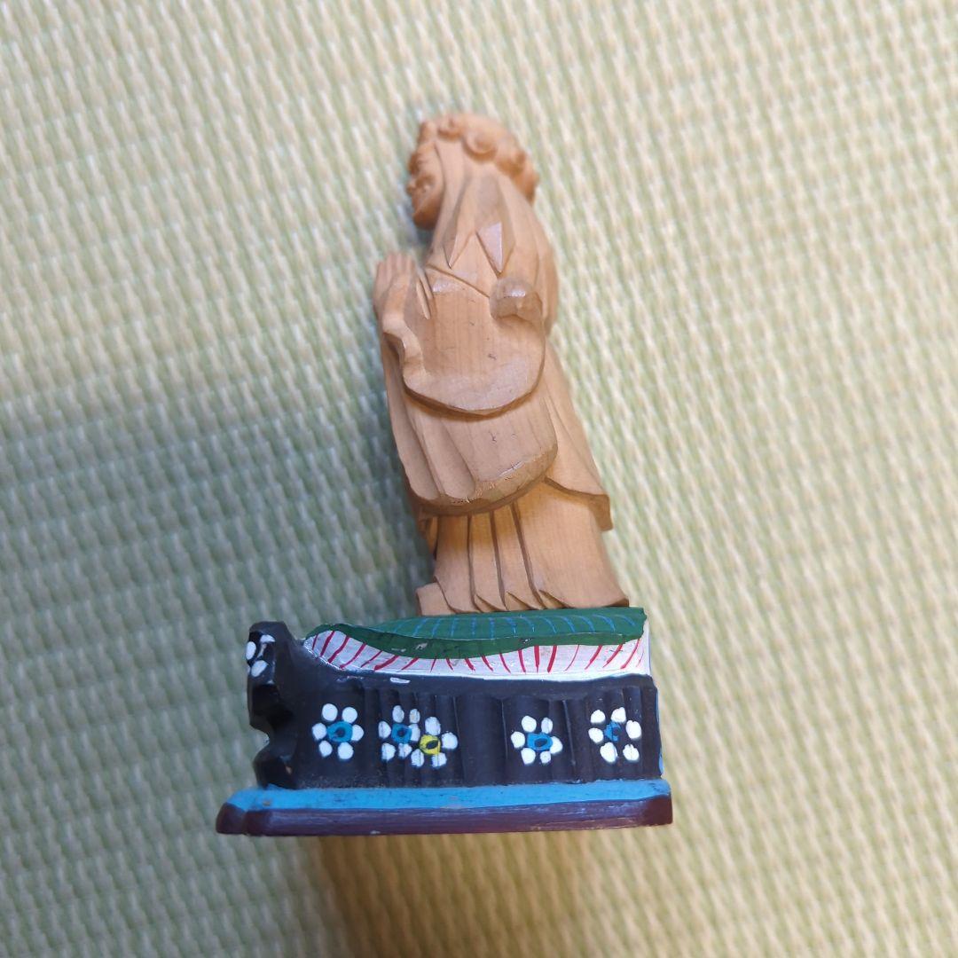 中山遠寿院鬼子母神像　遠寿院荒行堂伝師戸田日晨　開眼鬼子母神　総高さ約11㎝