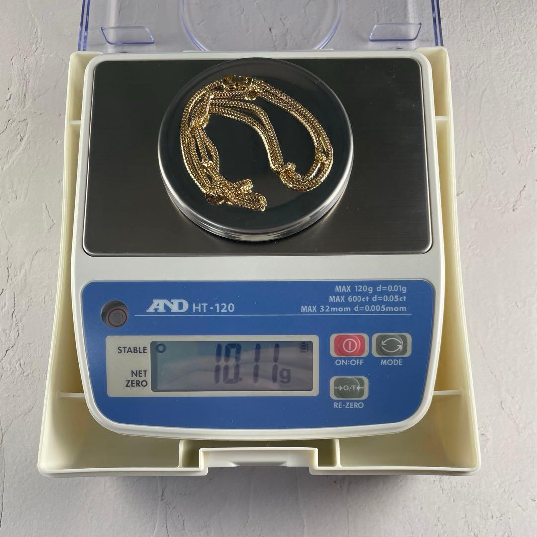 K18喜平6面ダブルネックレス　18金チェーン　K18ネックレス