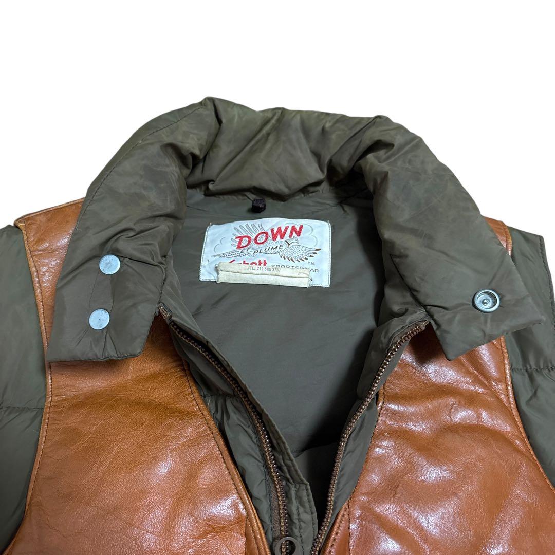 トップス SCHOTT LEATHER DOWN VEST