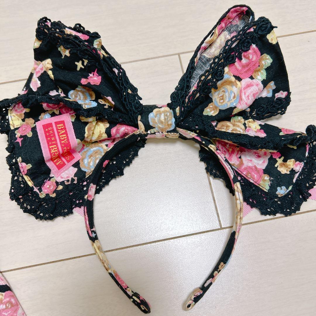 BABY ちびねこブーケ柄 ティアード JSK & リボンカチューシャ 値下げ中