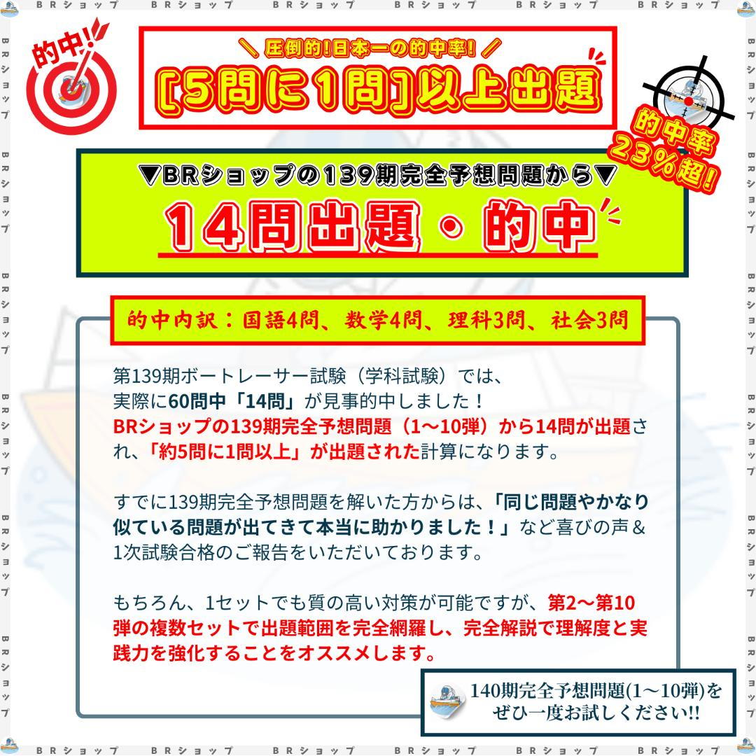 【全問解答＆解説付】第137期ボートレーサー試験完全予想問題第1弾