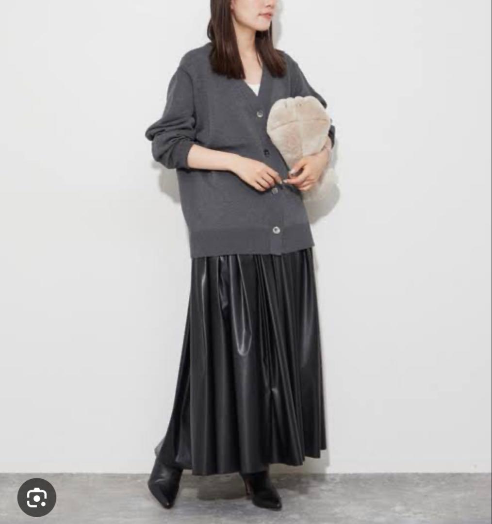 Plage sweat ニットカーディガン ダークグレー 36 美品