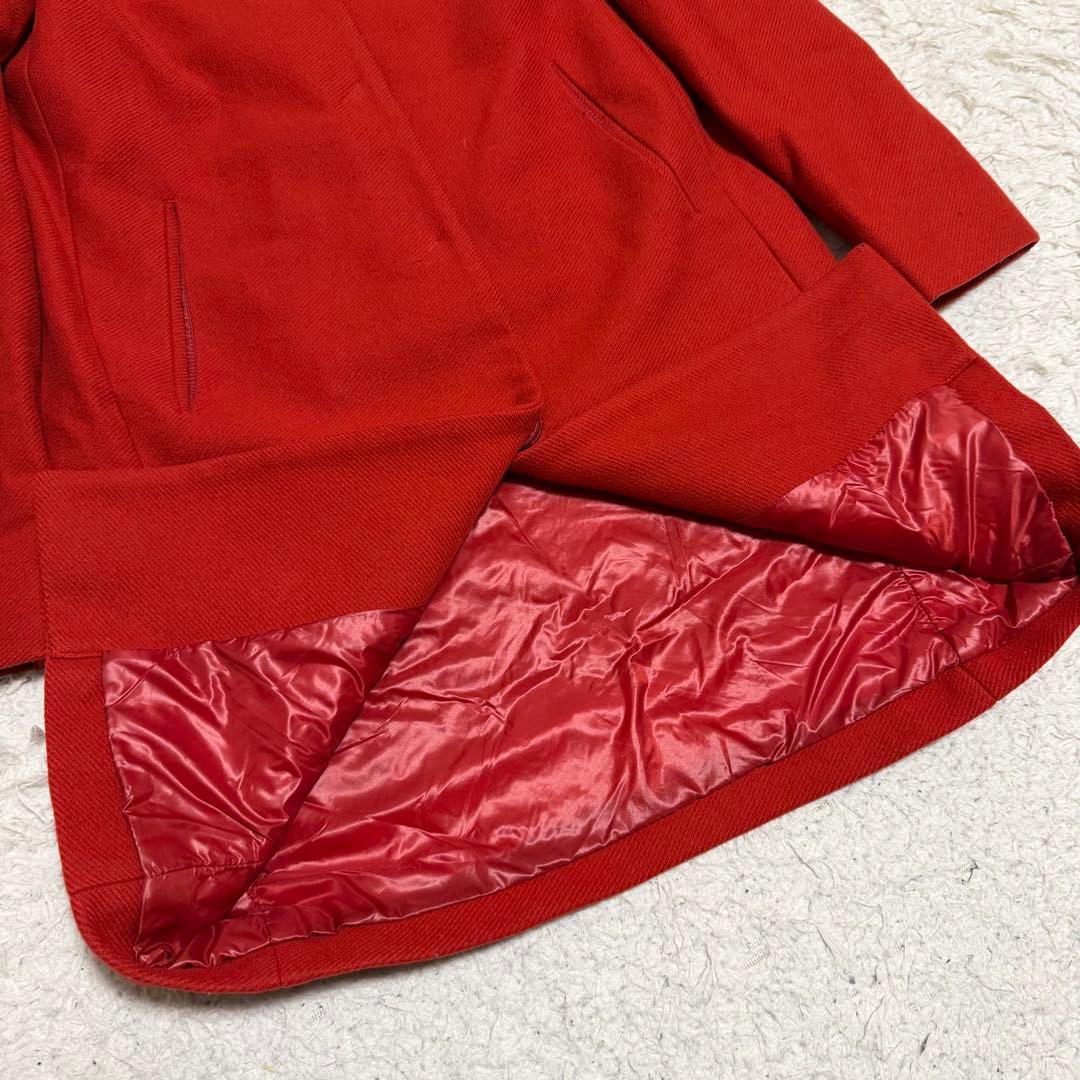 近年美品Lサイズ相当　ヘルノ　ロングコート　ライトダウン　レイヤード　レッド