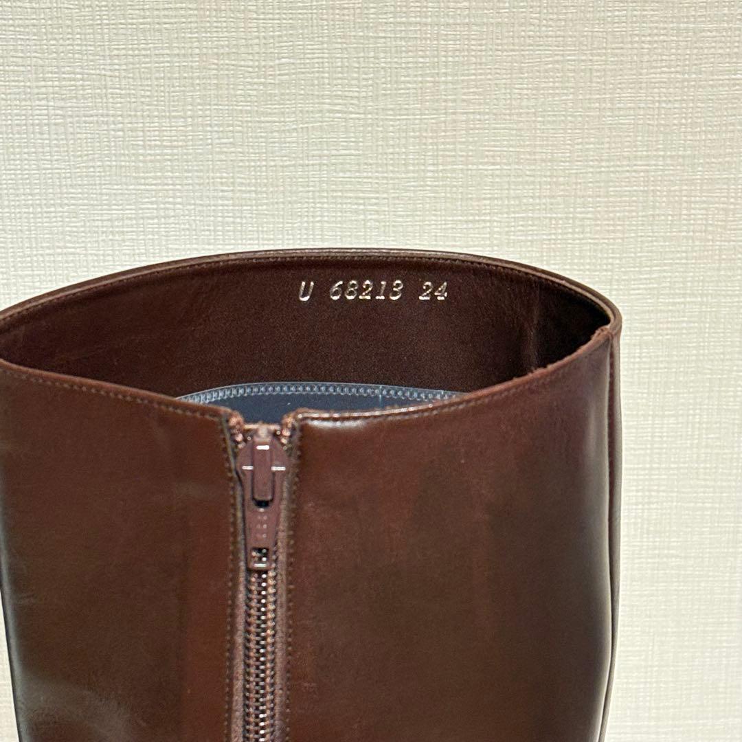 DIANA ダイアナ ロングブーツ ダークブラウン 24cm ポインテッドトゥ