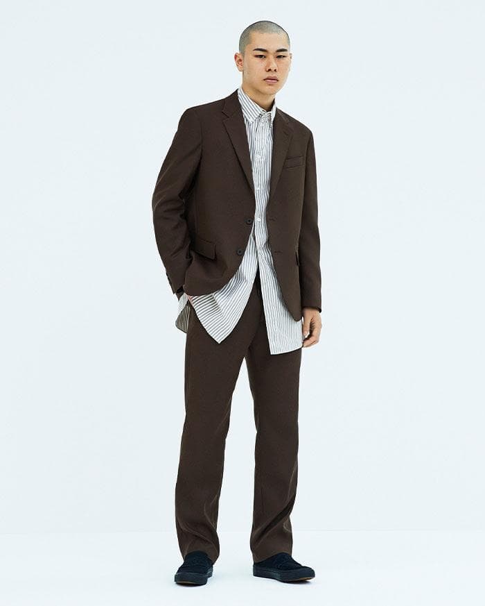 美品 KASHIYAMA 洗えるイージースーツ ダークブラウン ポリエステル
