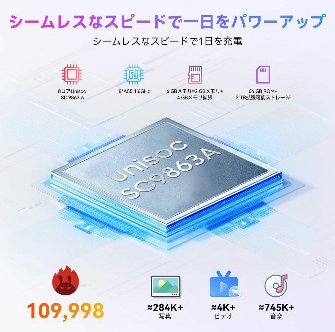 Android14 スマホ　SIMフリー スマートフォン RAM+64GB