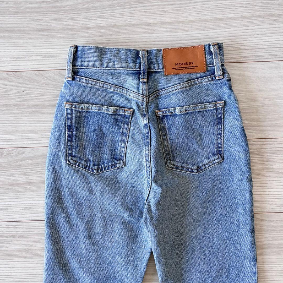 【美品】MOUSSY MVS FLARE フレアデニム 23インチ BLU