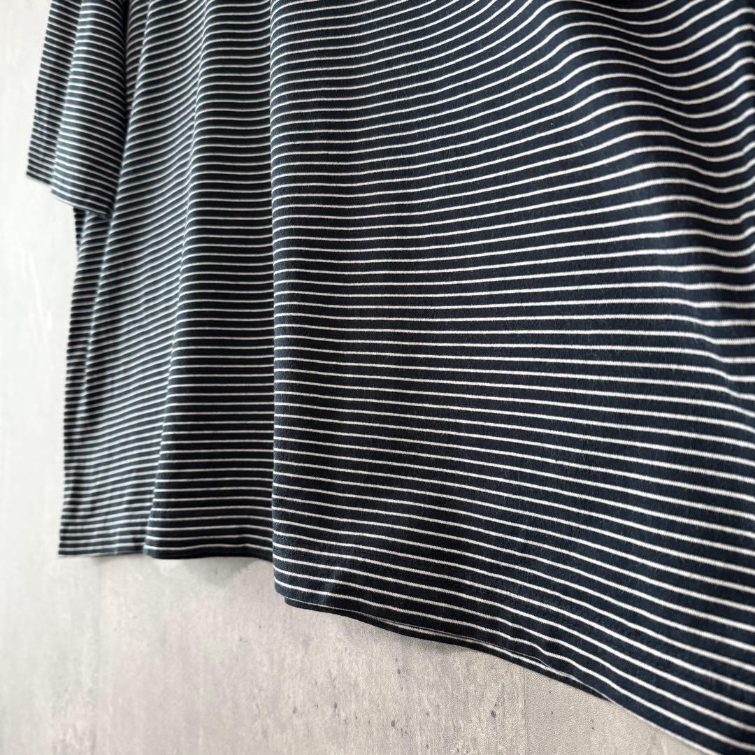 N!ce Shop ナイスショップ ボーダーTシャツ 紺白 M オーバーサイズ