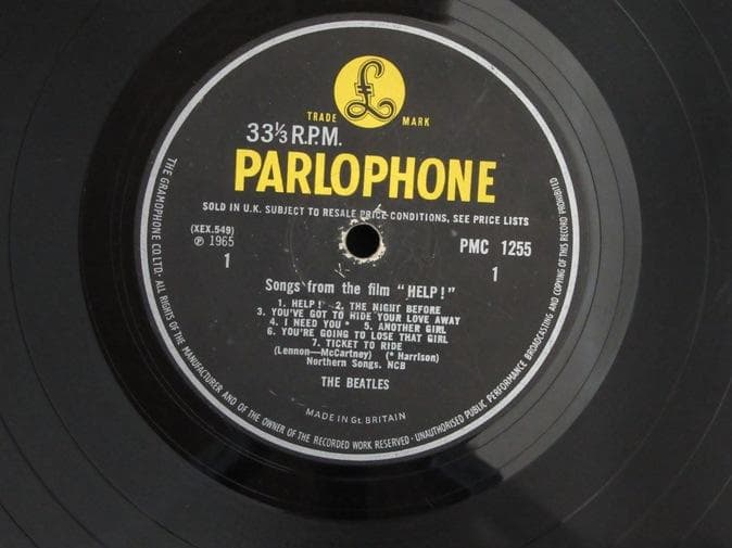 BEATLES★Help UK Y/B Parlophone mono オリジナ