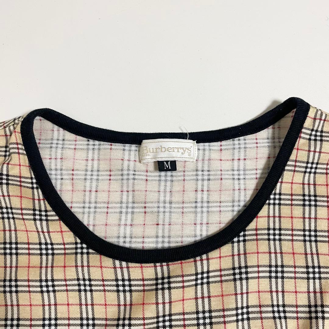 BURBERRY バーバリー ノバチェック ロゴ ホース 刺繍 Tシャツ M
