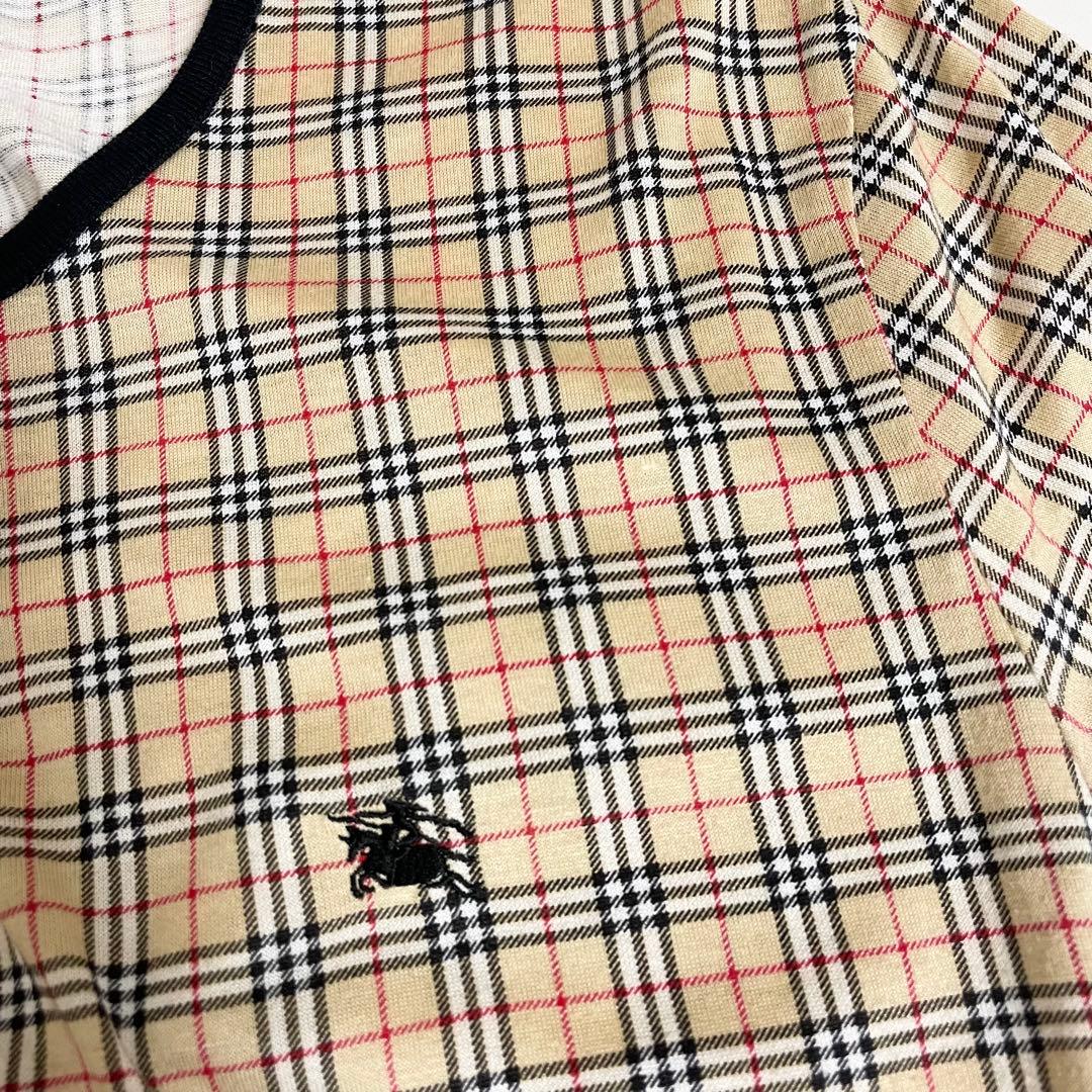 BURBERRY バーバリー ノバチェック ロゴ ホース 刺繍 Tシャツ M