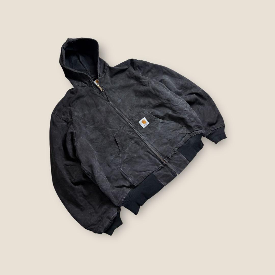 90’s USA製 Carhartt アクティブジャケット フェードブラック