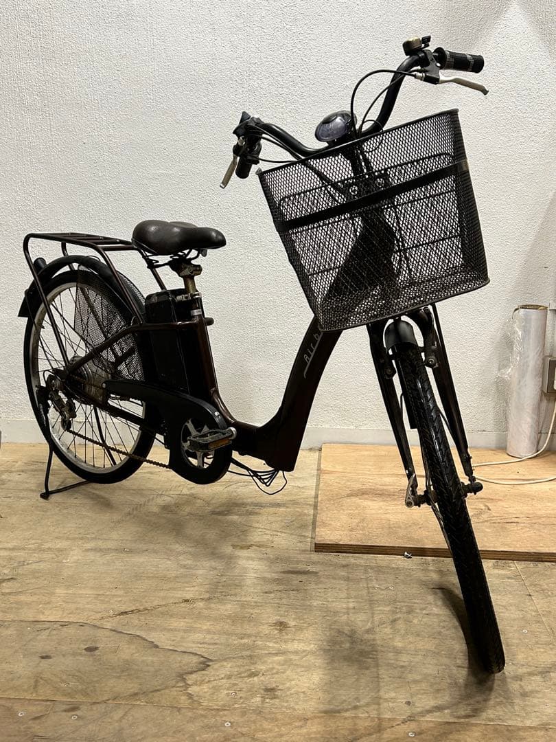 【ジャンク】Air bike電動アシスト自転車 26インチ ブラウン カゴ付き