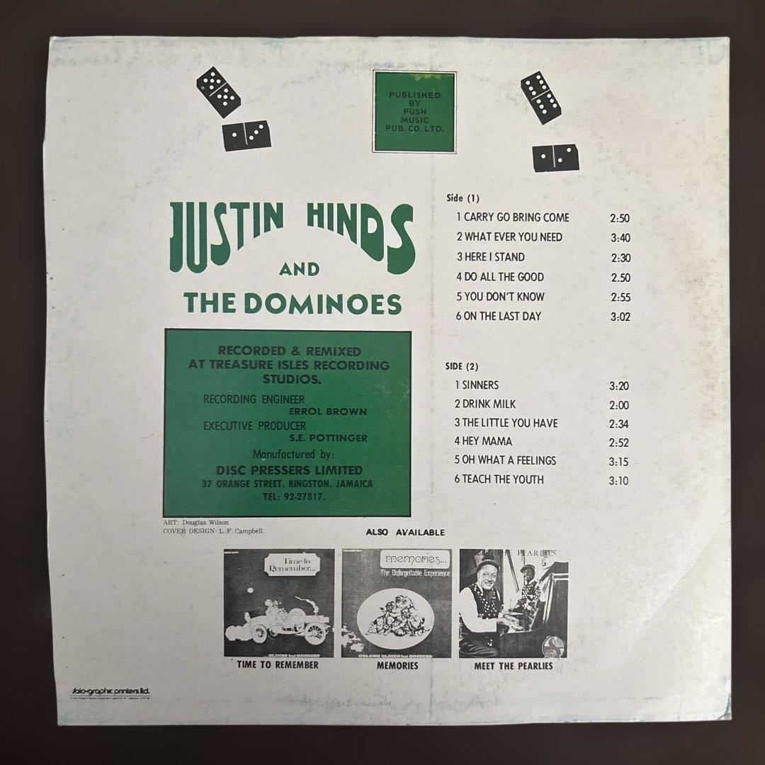洋楽 Justin Hinds From Jamaica With Reggae LP