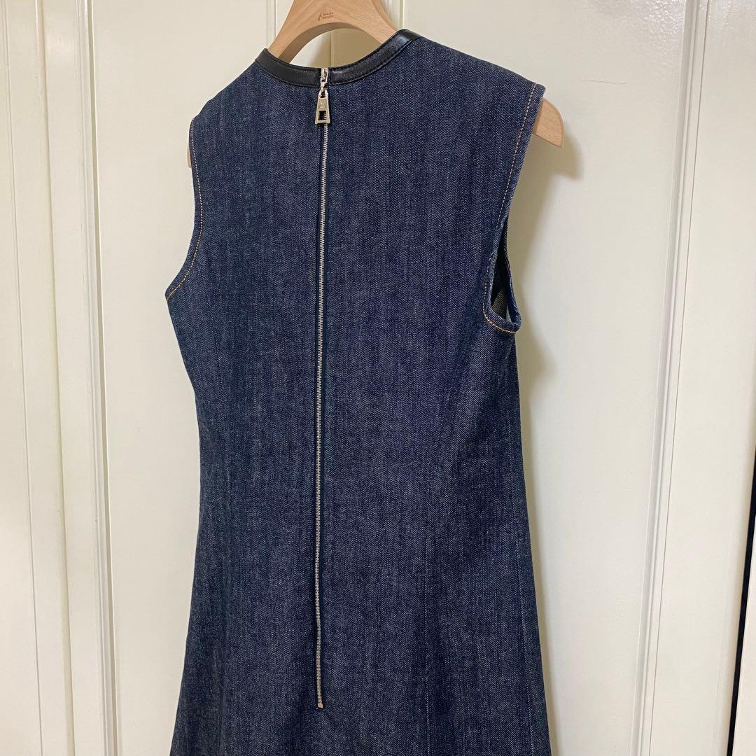 ルイヴィトン LOUIS VUITTON デニムスリットワンピース 34